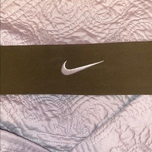 nike army green tie headband